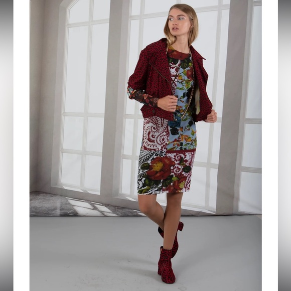 Louisiana Lined Combo Print Long Sleeve Crew Neck Dress size L- EUC - Picture 2 of 16